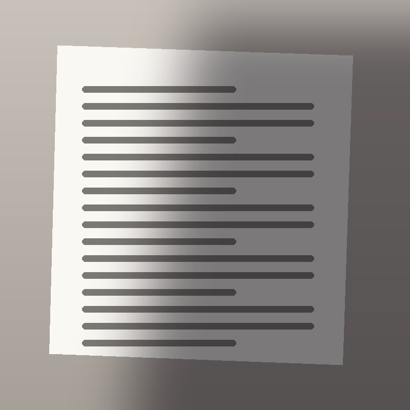 Document before: the photographer's hand casts a shadow across the page